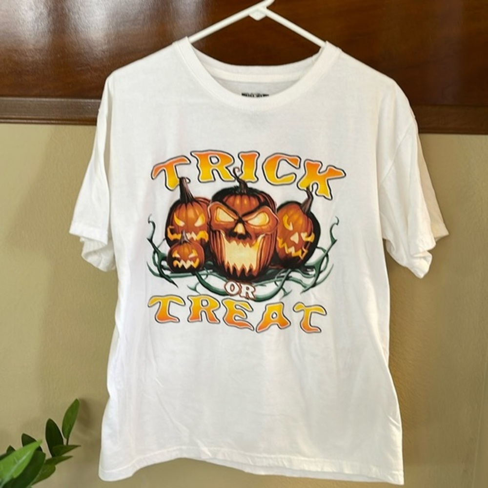 Cotton Tee Shirt Trick or Treat Halloween